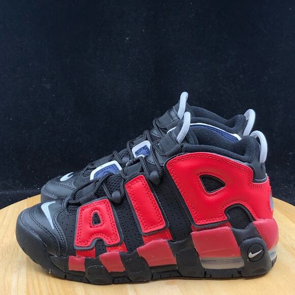 Nike Air More Uptempo 96 (GS) Shoes DM0017-001 Black/Red/Blue Size 6y/ 7.5 W - Picture 7 of 9